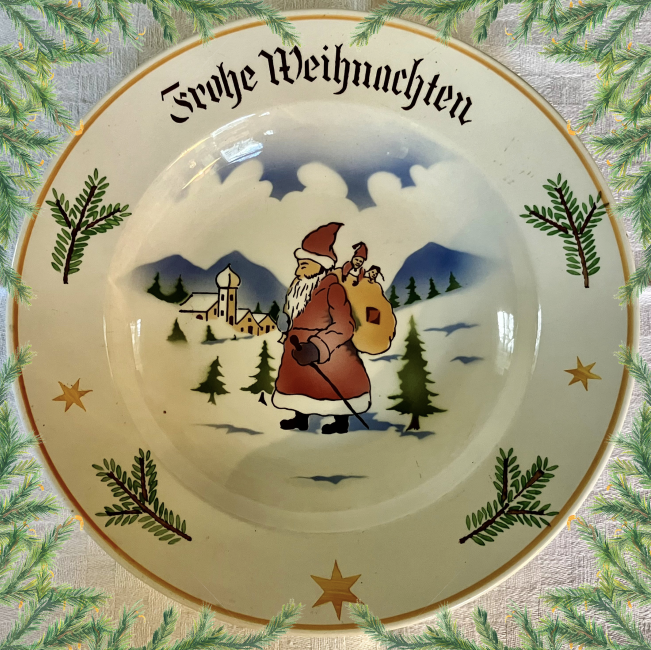 Weihnachtsteller Grünstadter Keramik